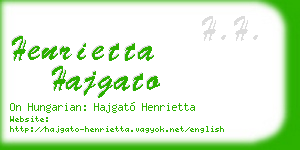 henrietta hajgato business card